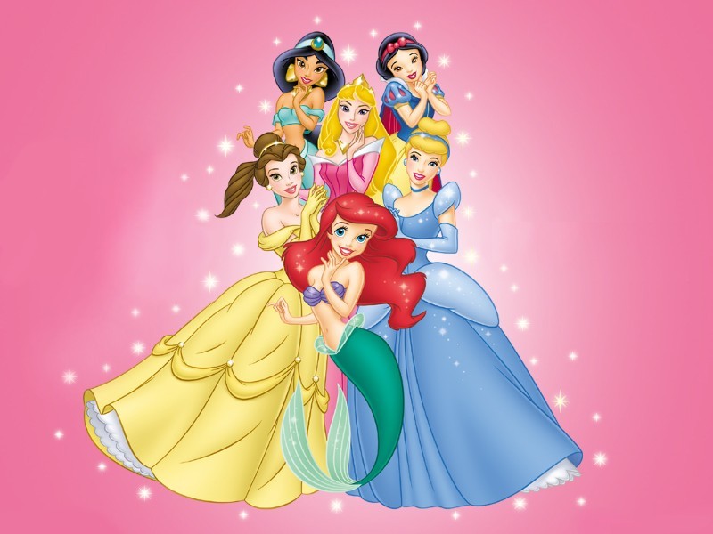 Princesses fond rose A4