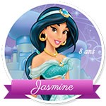 Princesses Jasmine ruban rose