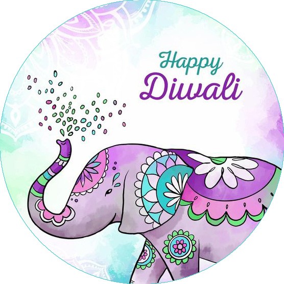 Happy Diwali mauve