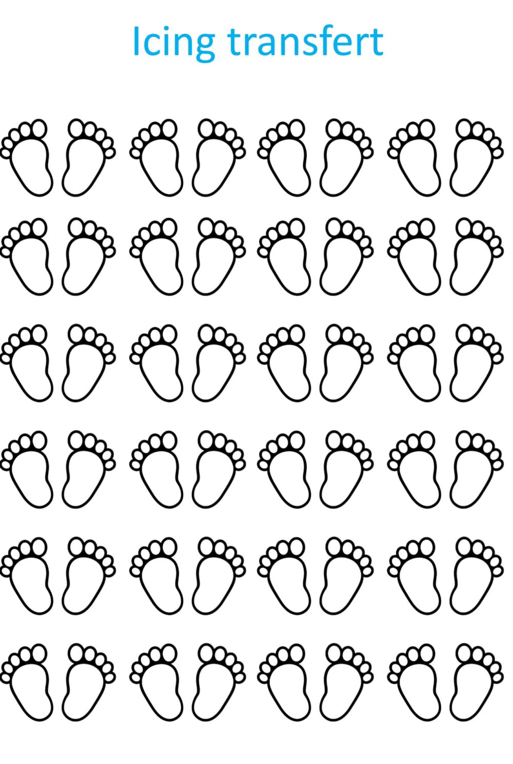 piping transfert pieds de bébé