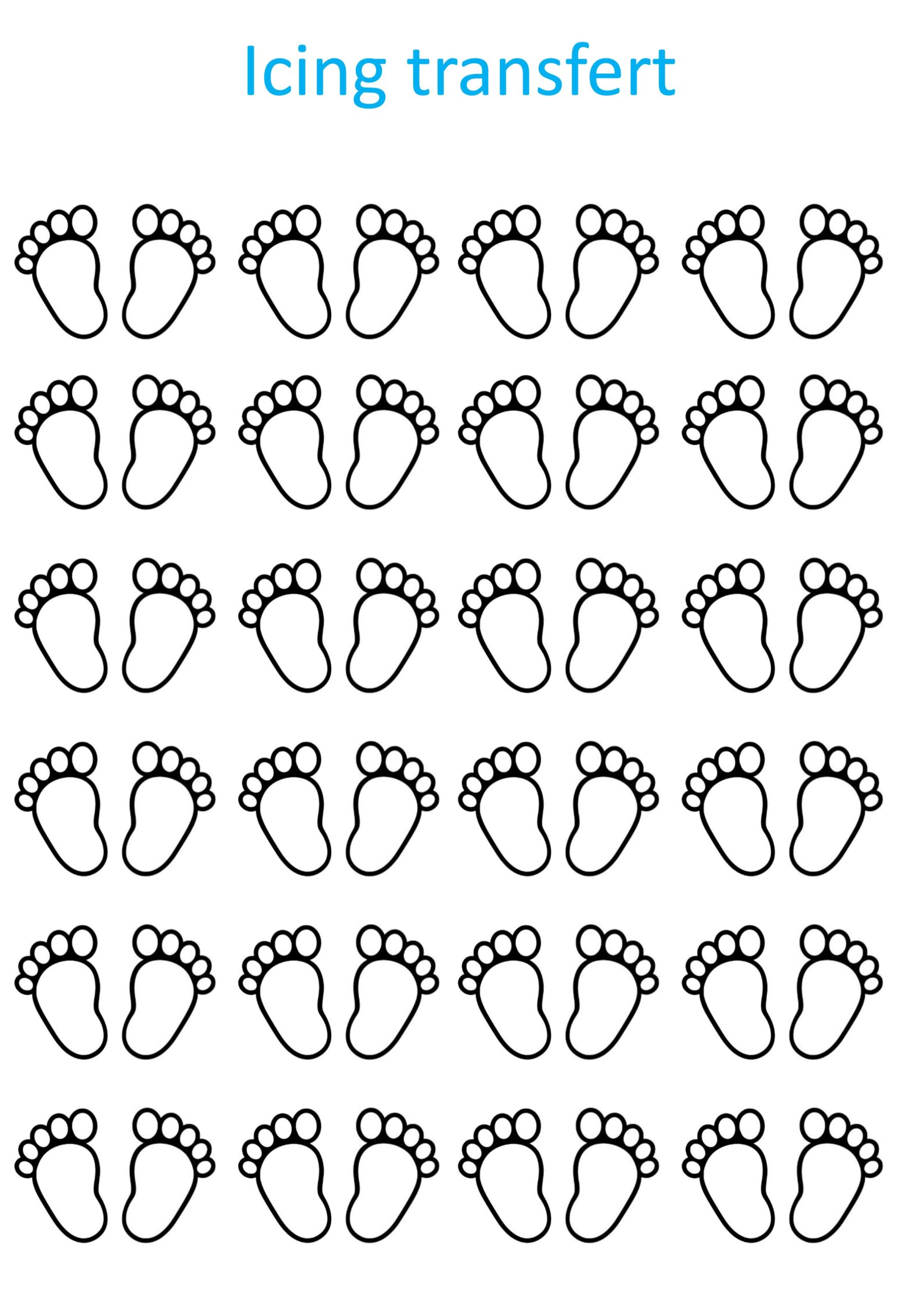 piping transfert pieds de bébé