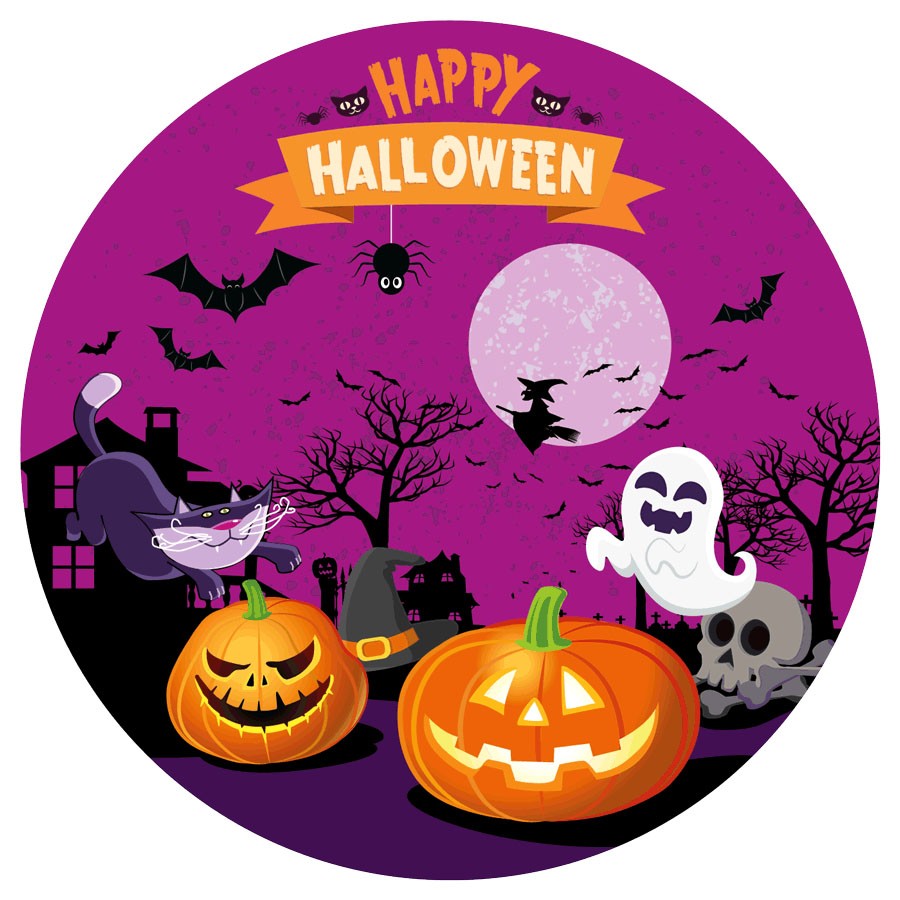 Happy Halloween mauve 20 cm