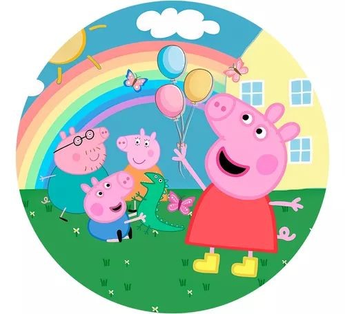 Peppa pig arc en ciel