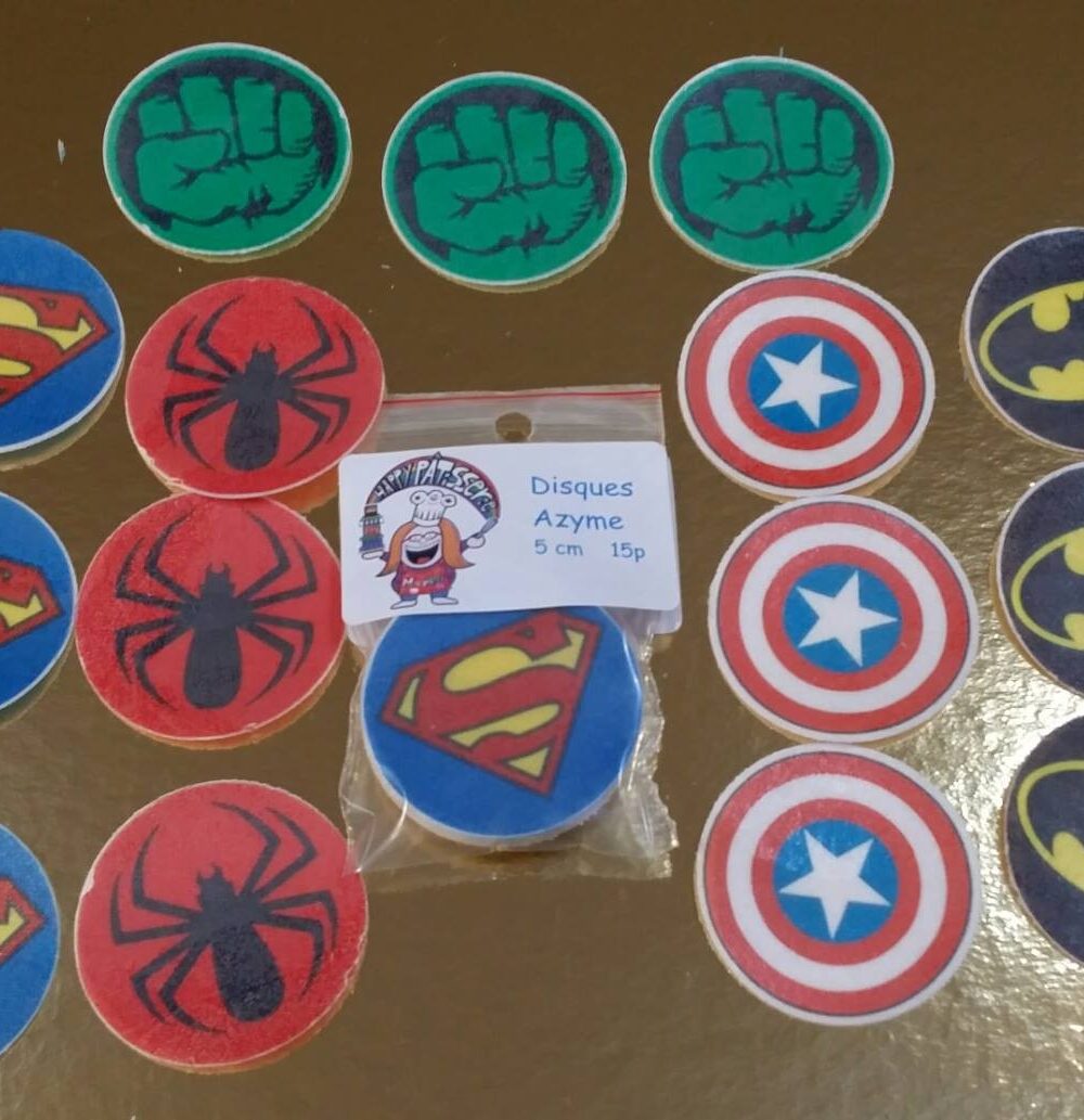 super héros disque cupcake