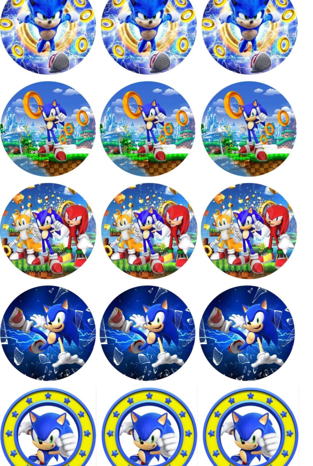 Sonic disques cupcake