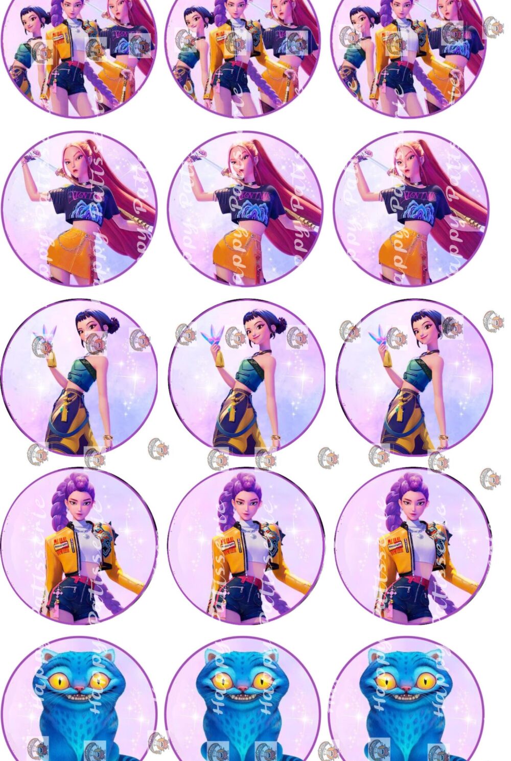 kpop demon hunter characters discs cupcake