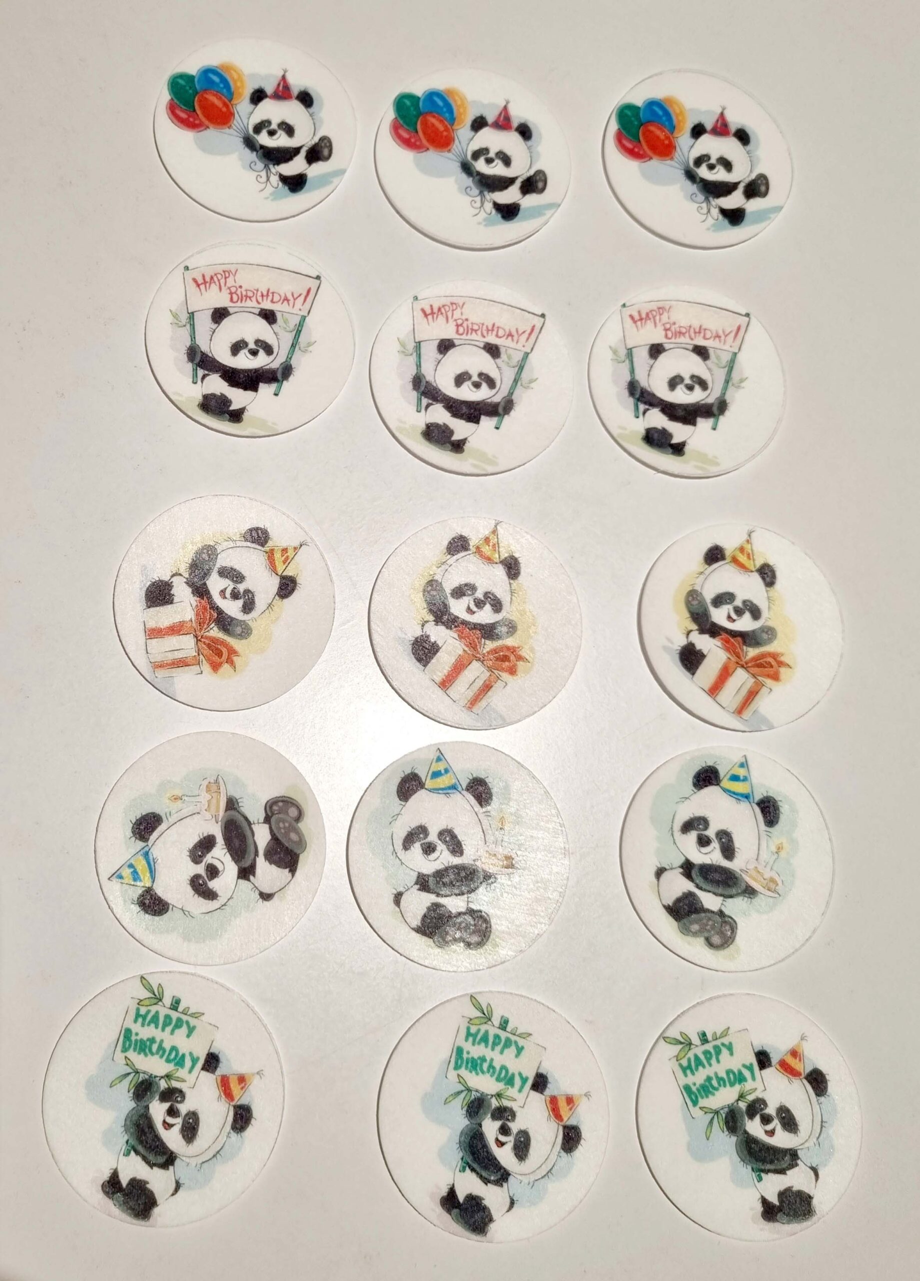 Panda disques cupcake