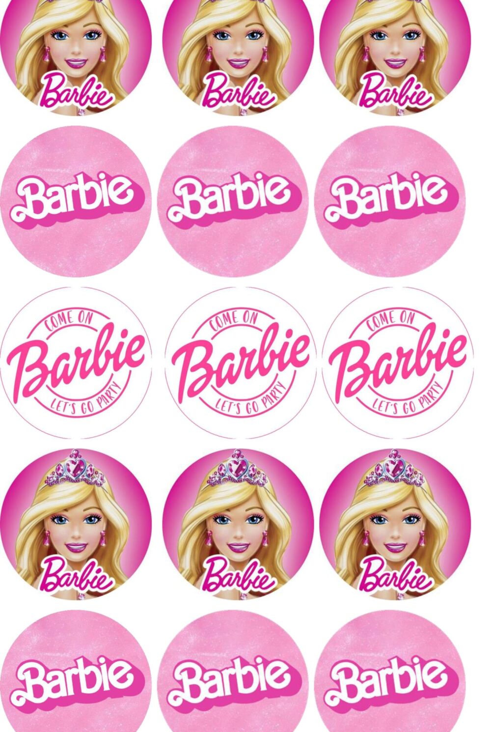 Barbie disques cupcake