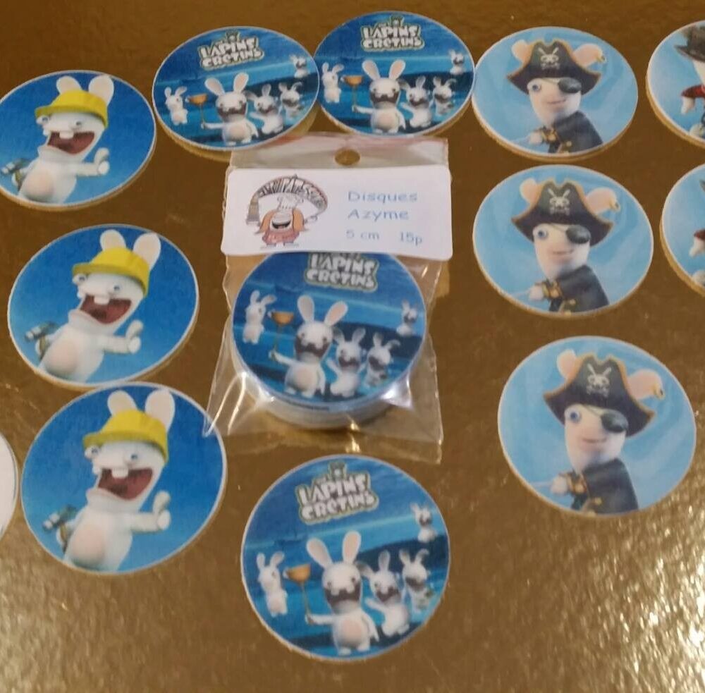 lapins crétins disques cupcake