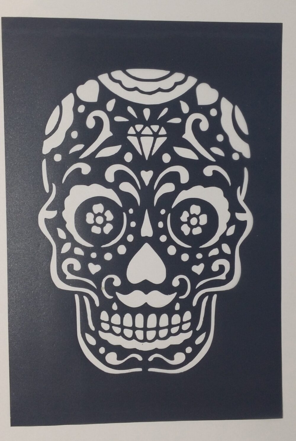 tête de mort - calavera pochoir stencil gâteau