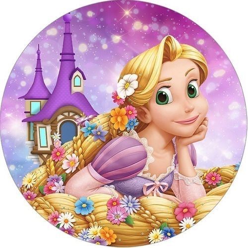 Princesses Raiponce avec des fleurs