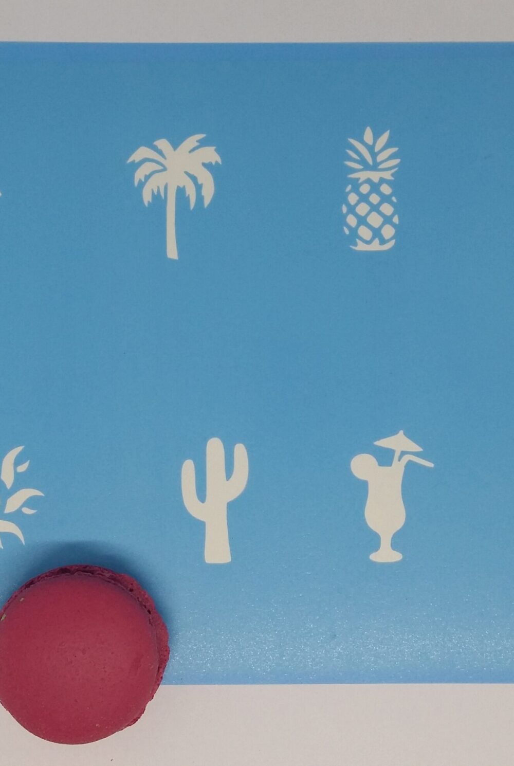 Thème été pochoir stencil gâteau