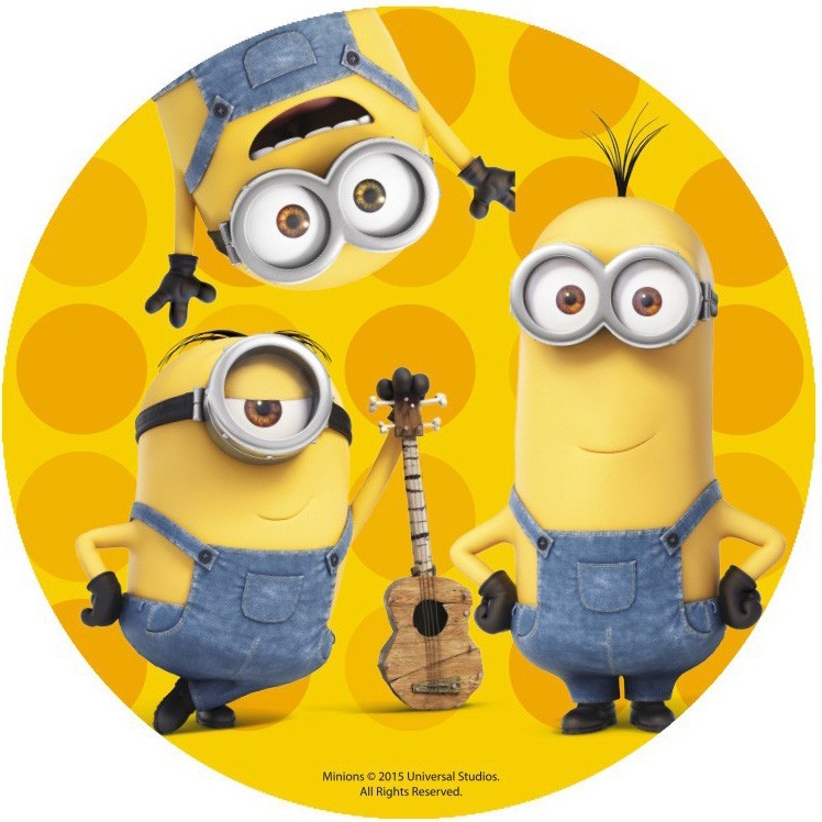 Les minions sur fond jaune