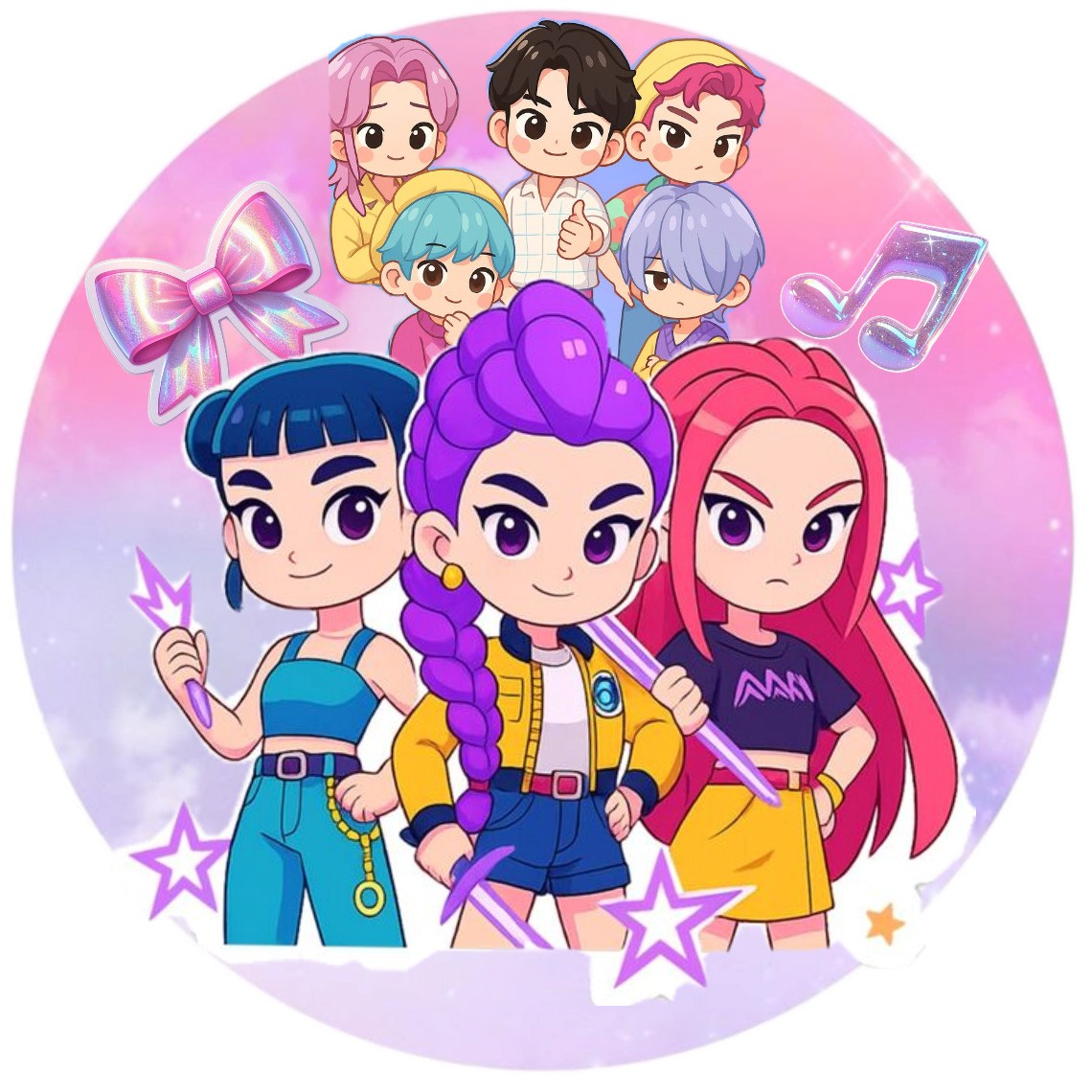 K- POP Demon Hunters dessin pop art