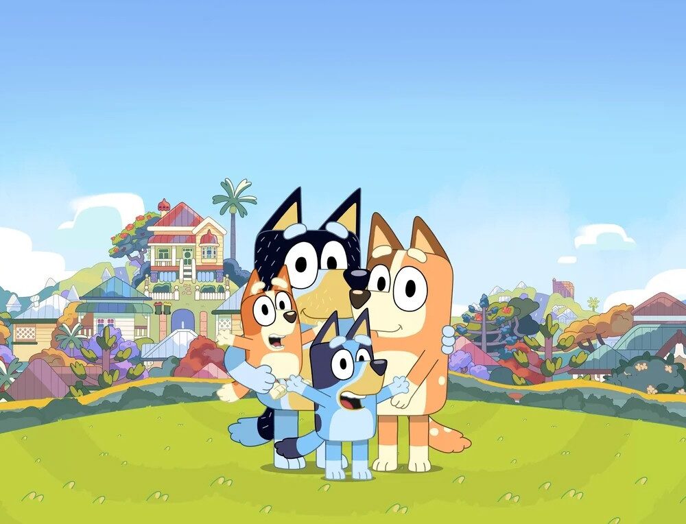 bluey dans son jardin
