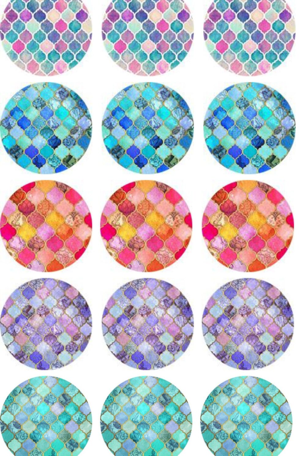 mosaique Disques cupcake