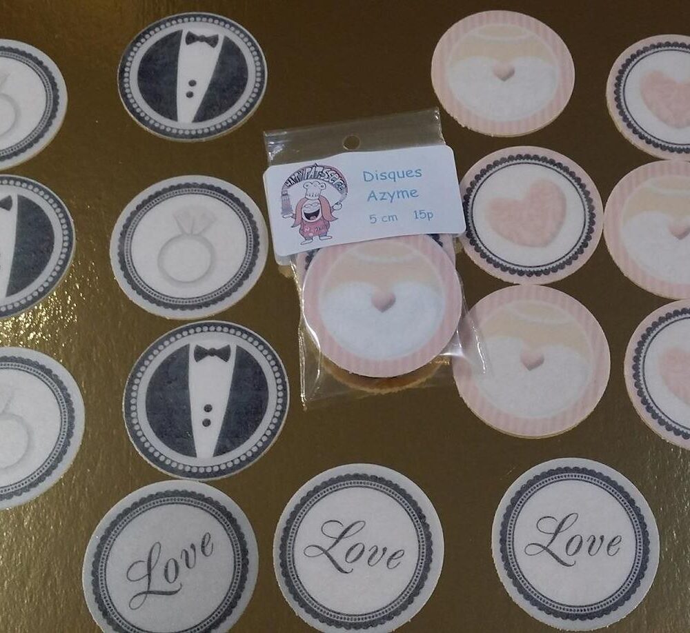 mariage disque cupcake