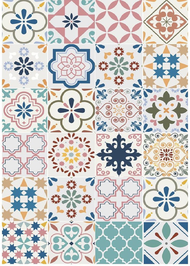 mosaïque pastelle