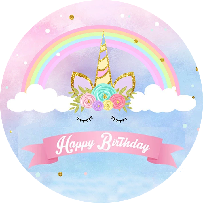 Licorne happy birthday 20 cm