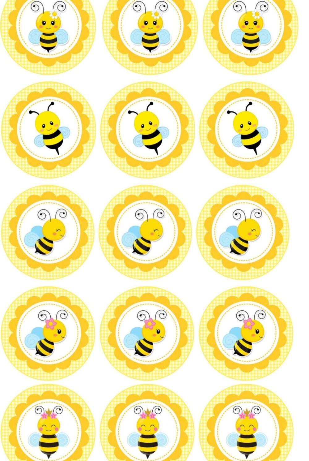 disques cupcake abeilles
