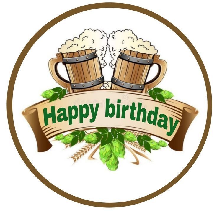 Happy birthday bière 20 cm