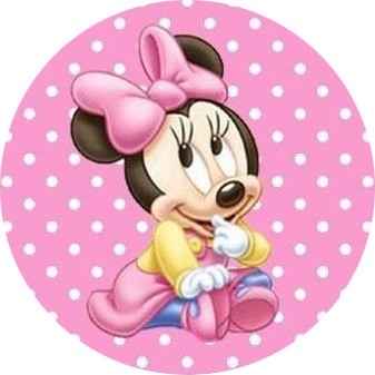 Baby Minnie fond rose 20 cm