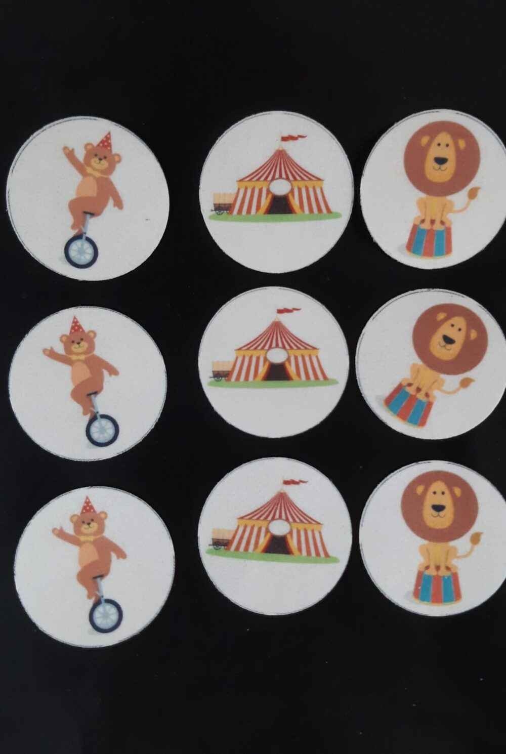 Cirque disques cupcake