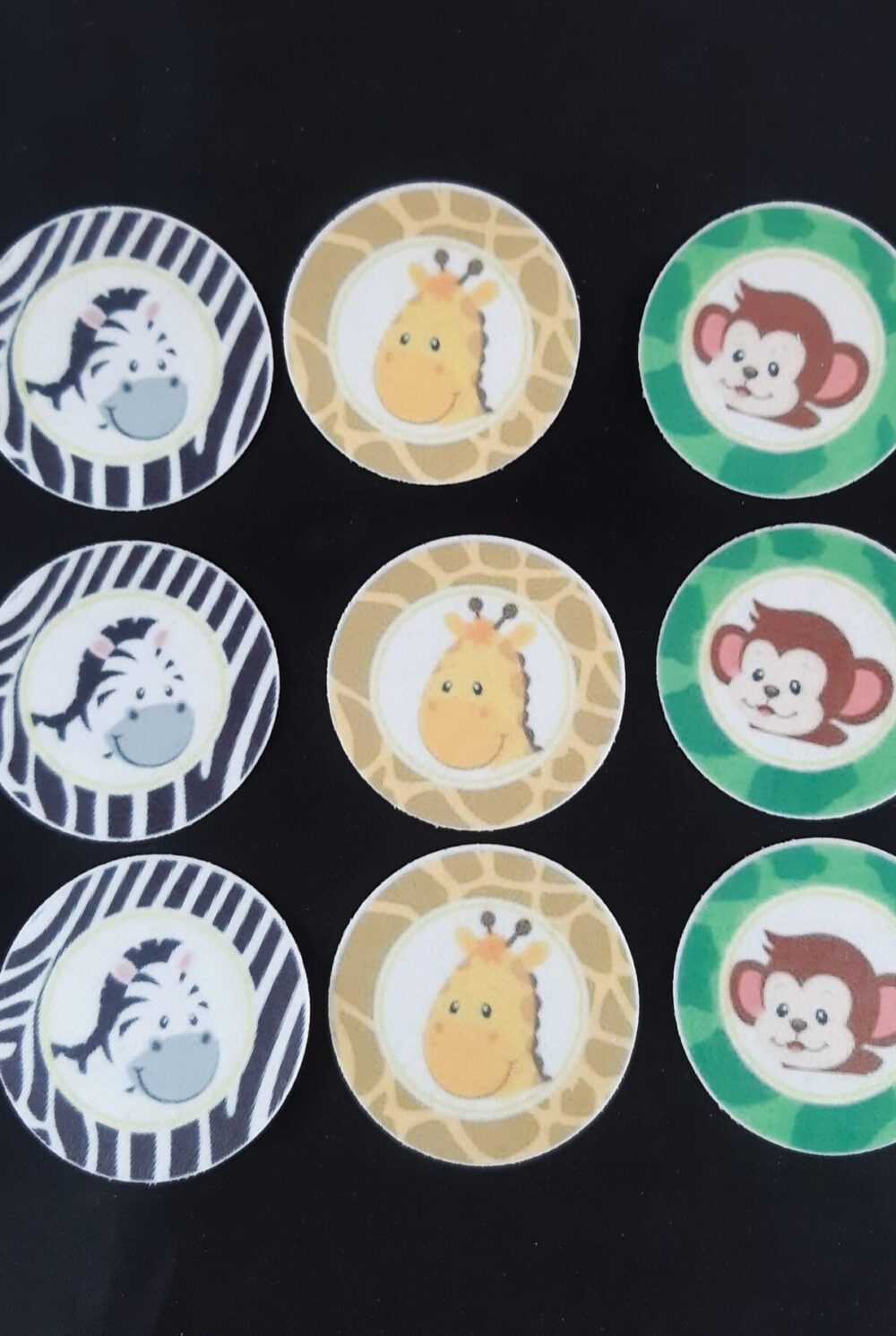 animaux de la jungle disques cupcake
