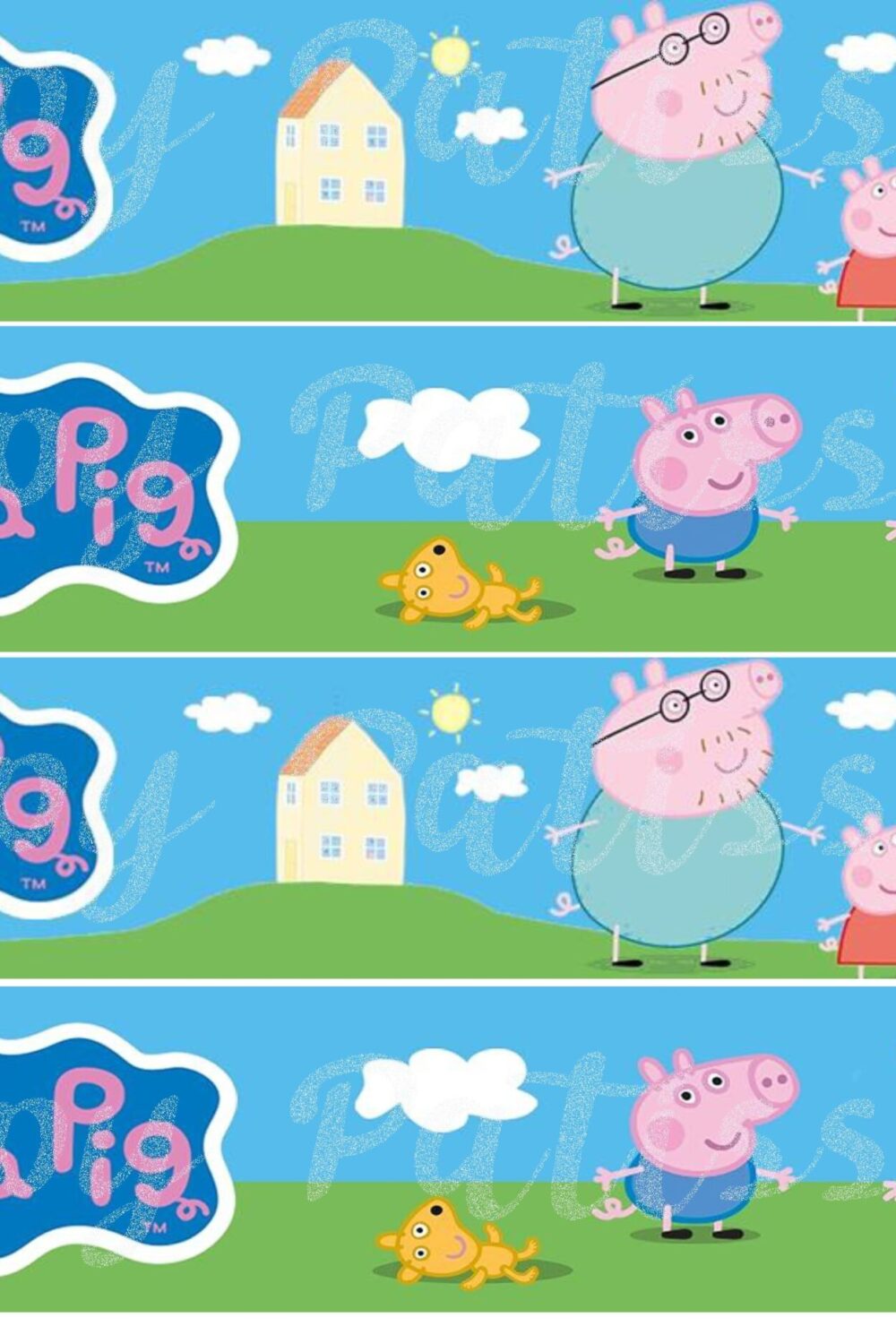 contour de gâteau Peppa Pig