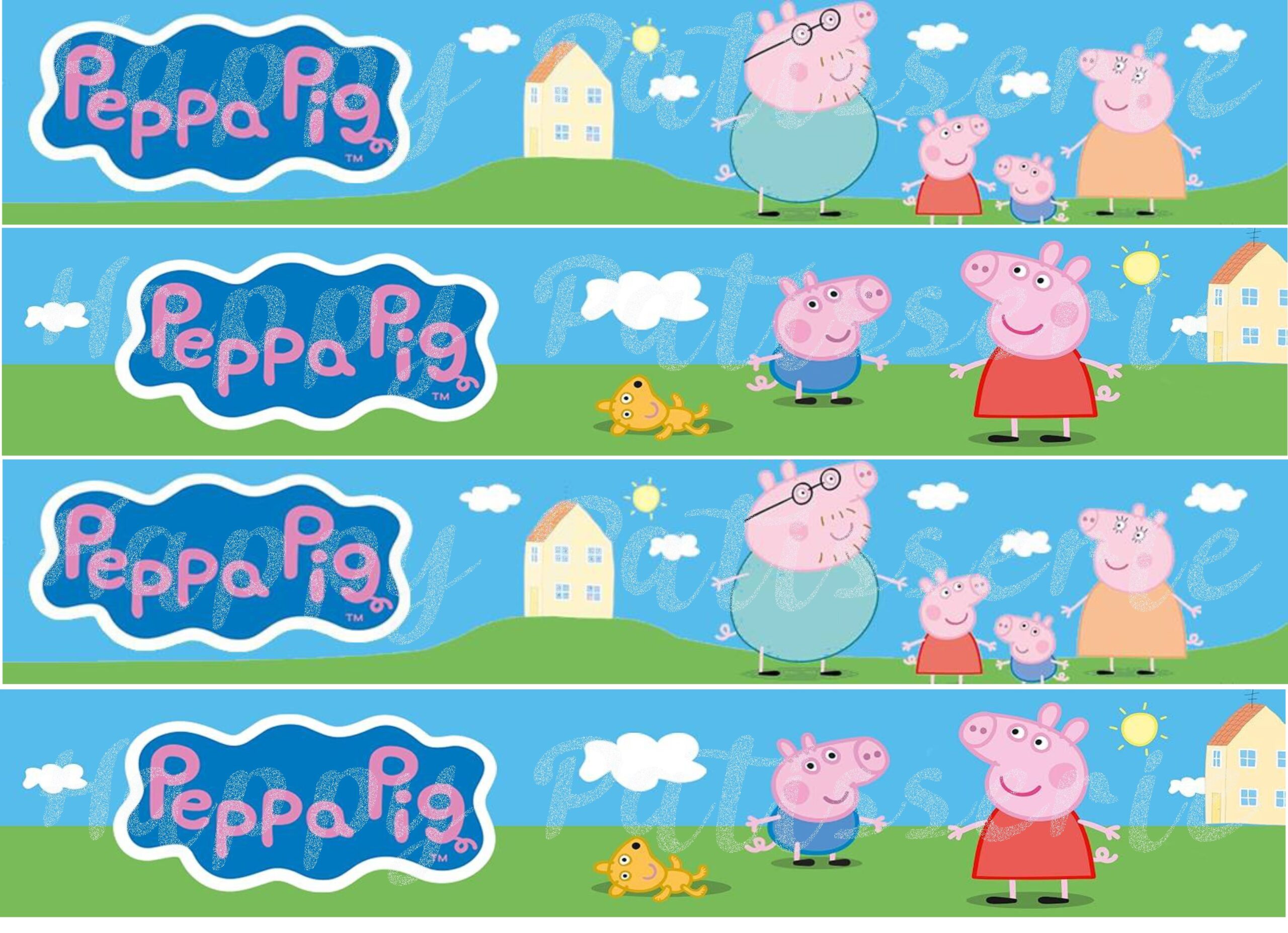 contour de gâteau Peppa Pig
