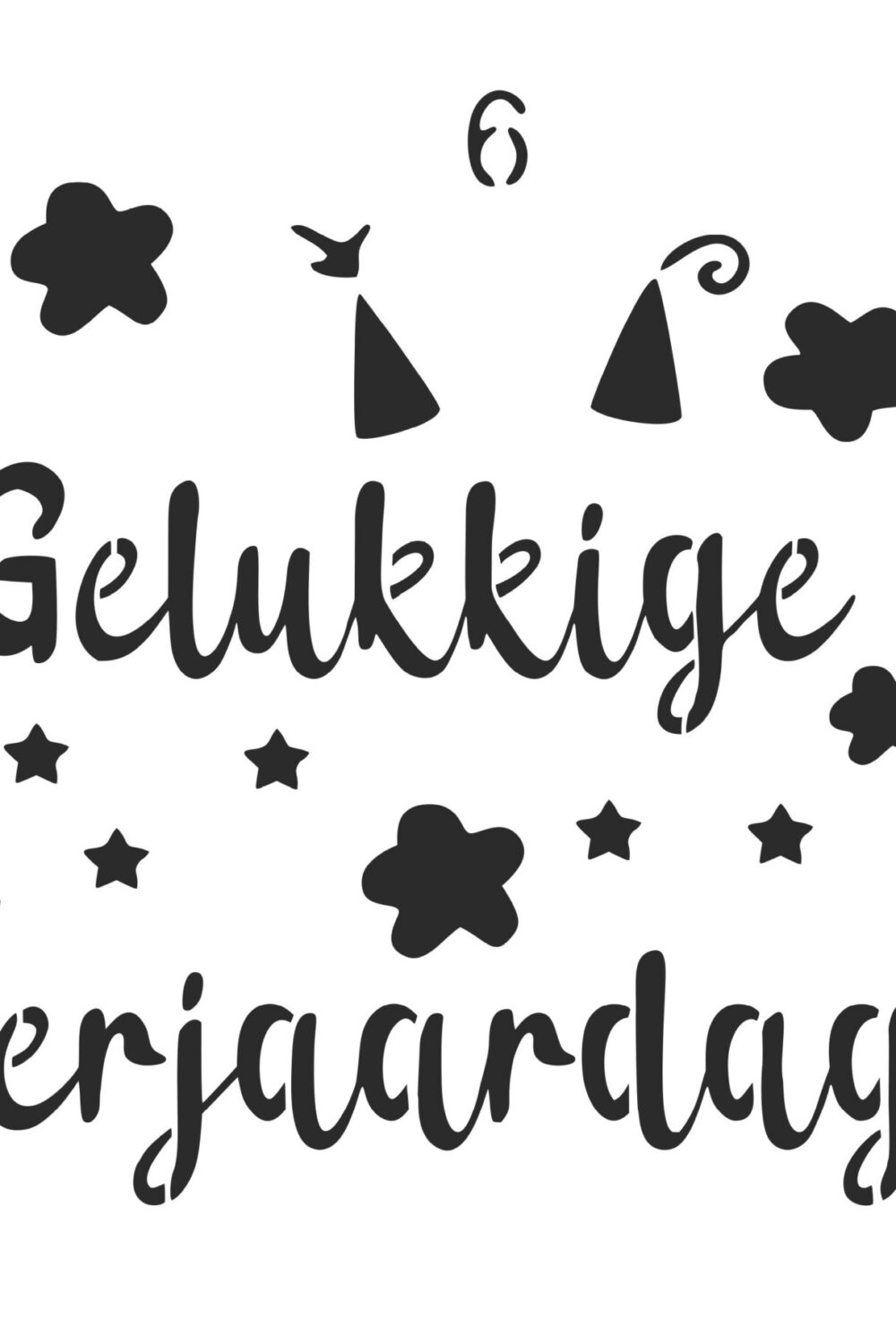 gelukkige verjaardag sjabloon A4