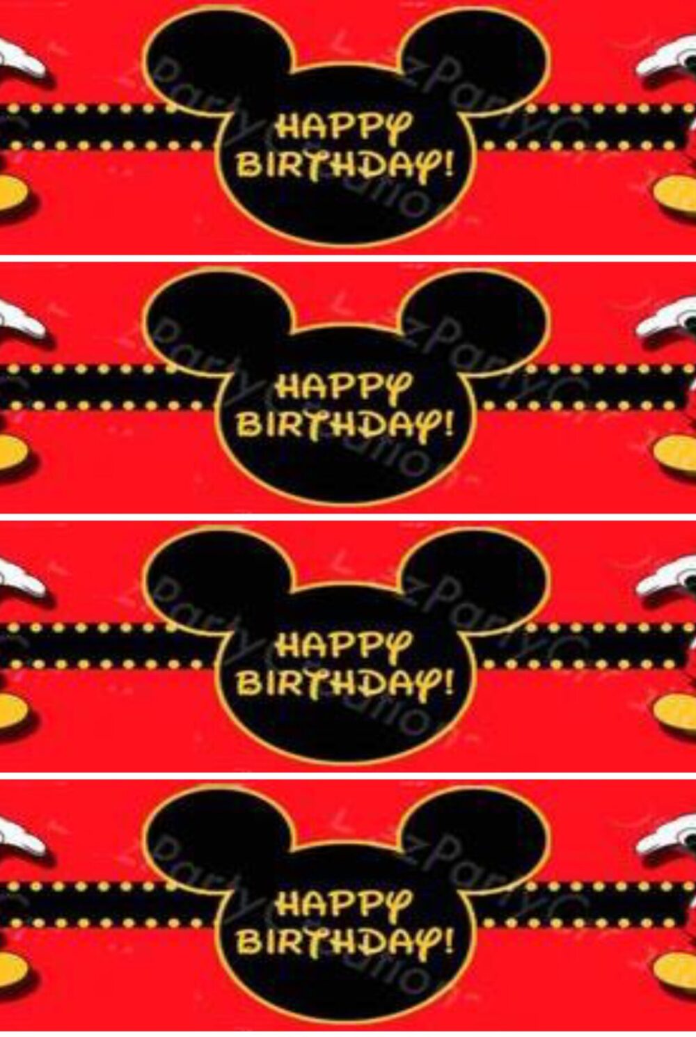 contour de gateau mickey rouge