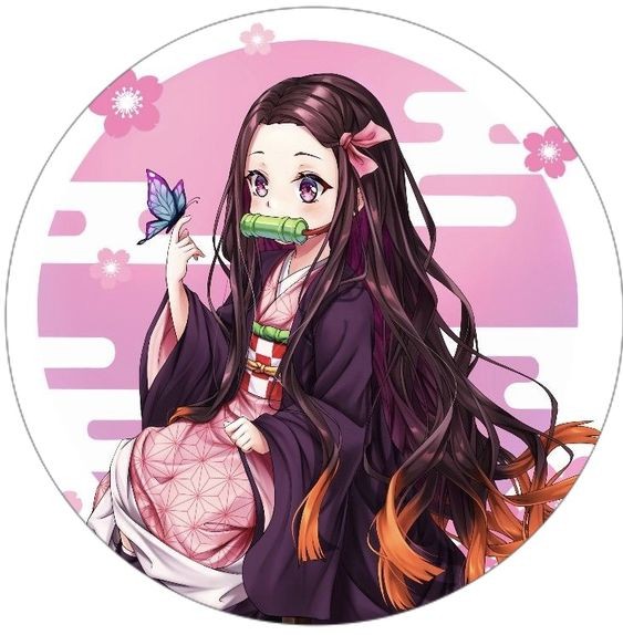 demon slayer : Nezuko et le papillon rond 20 cm