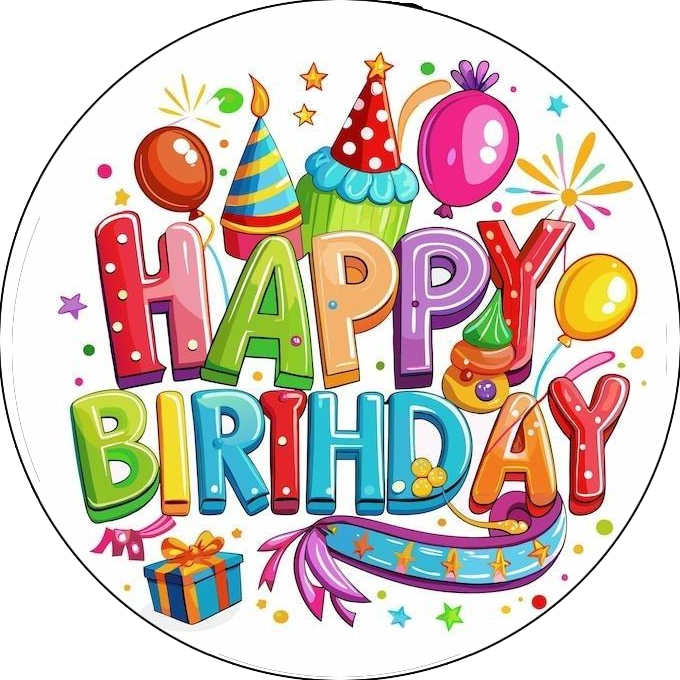 Happy birthday multicolore