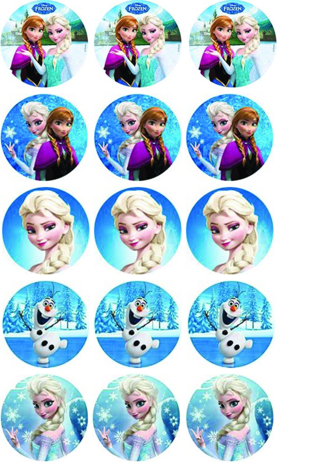reine des neiges frozen disques cupcake