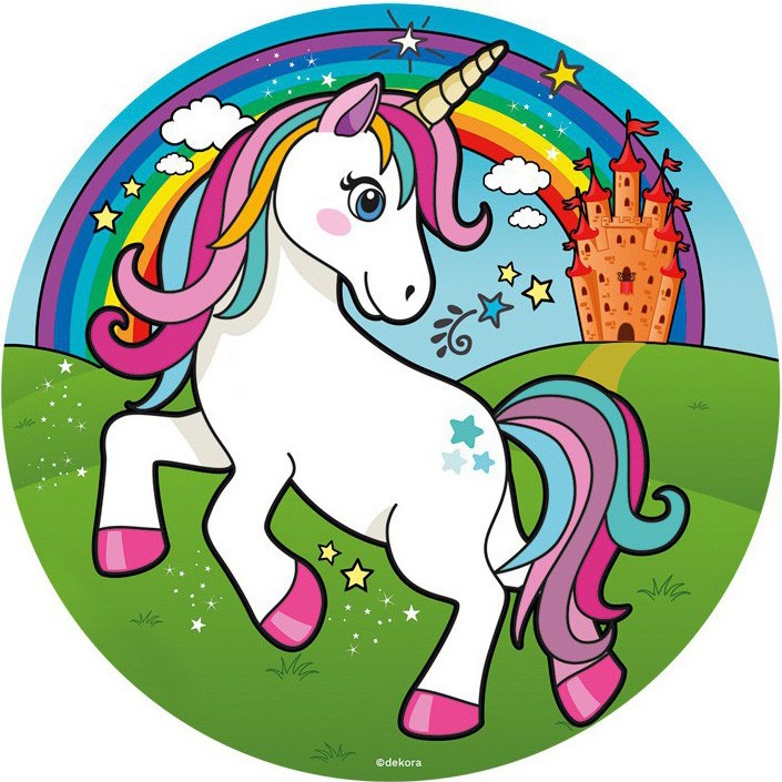 Licorne fond vert 20 cm azyme