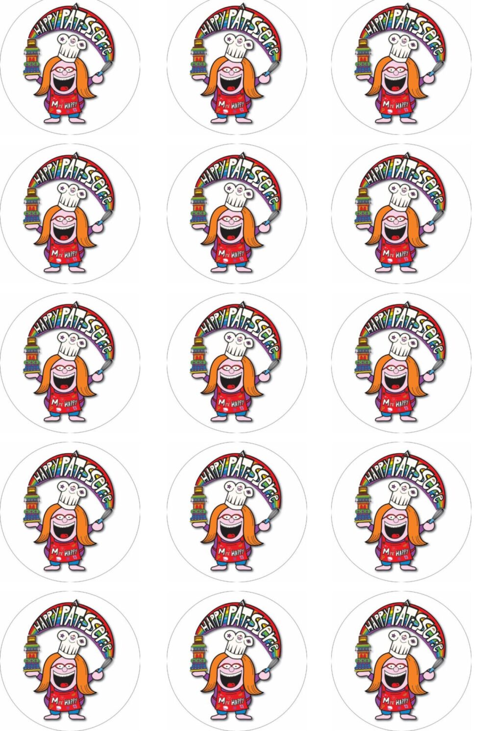 disques 5 cm personnalisés - Gepersonaliseerde cupcake decoratie schijfjes 5cm