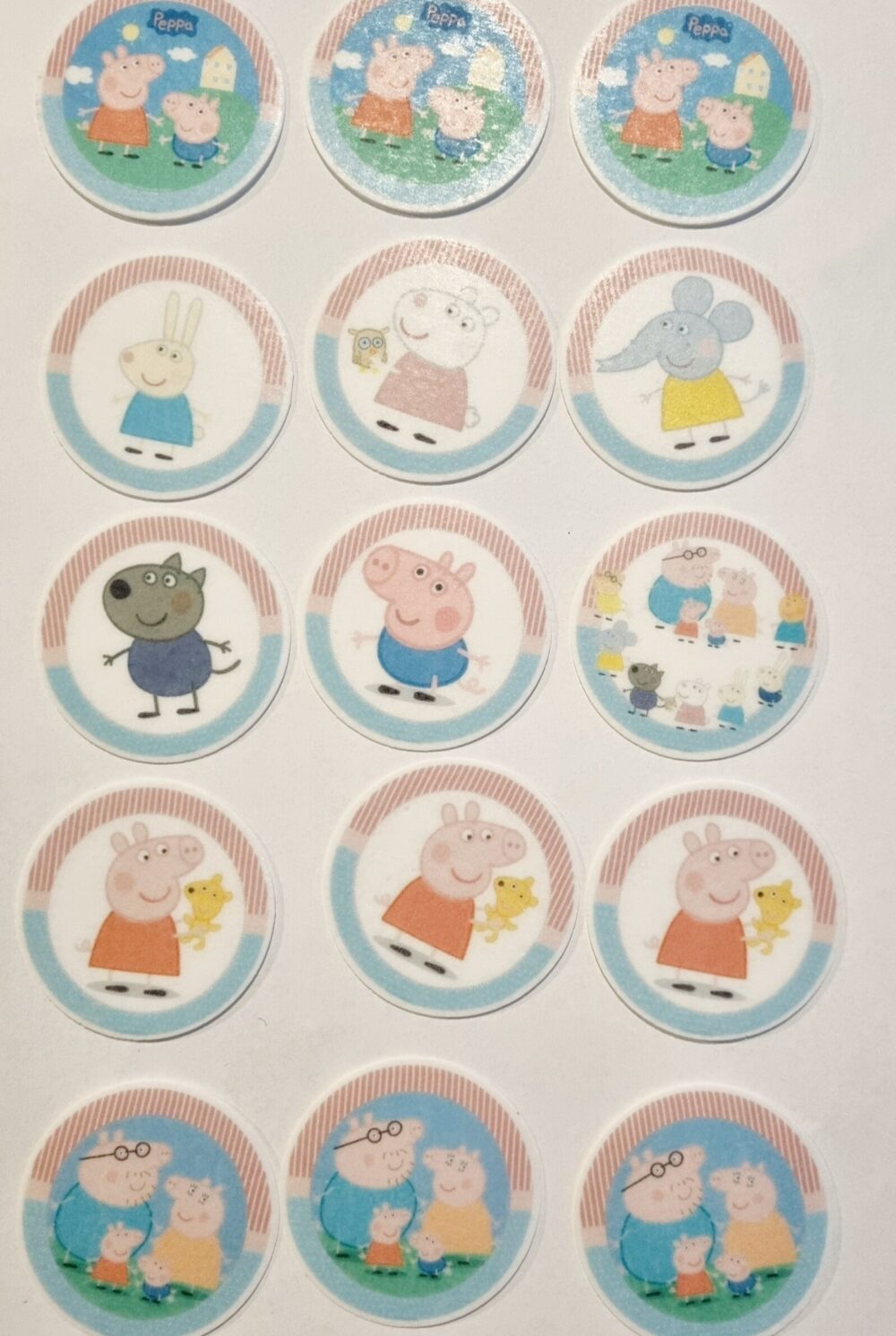 peppa pig disques cupcake