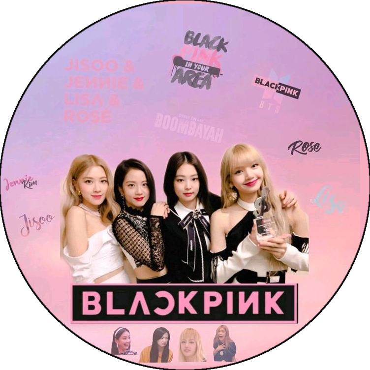 Black Pink trophée rond 20 cm